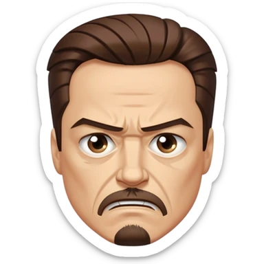 angry tony stark sticker