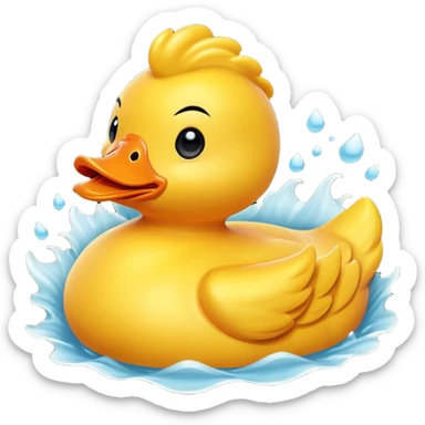 Angry rubber duck  sticker