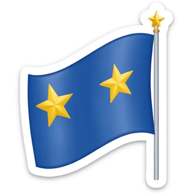 Make an a flag that is red blue red it’s a yellow star in the middle no stick  sticker