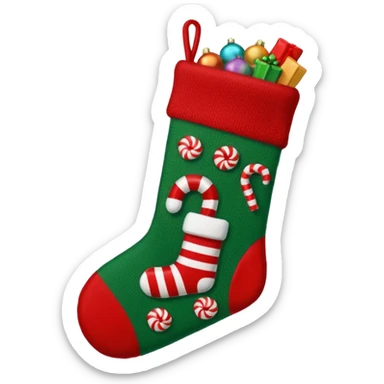 masculine christmas stocking sticker