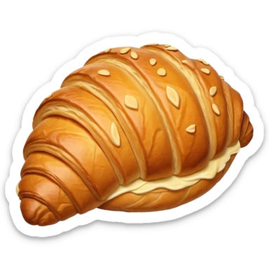 realistic croissant sticker