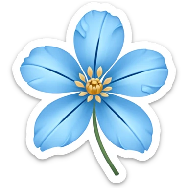light blue flower bleeding sticker