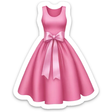 pink dress with ribbon sticker