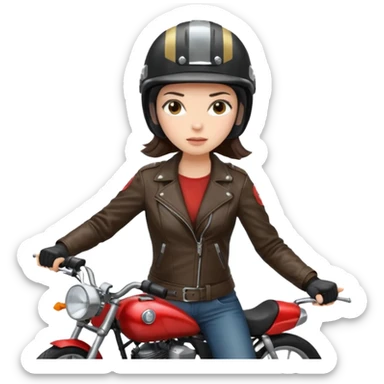 Wife being impatient on a bike sticker