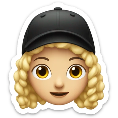 girl in black cap say yeee sticker