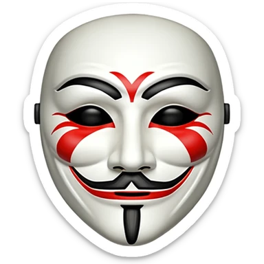 Vendetta mask sticker