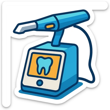 a 3D dental scanner, detailed, realistic, professional, high resolution sticker