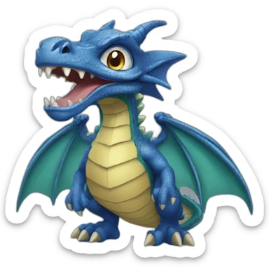 blue eyed dragon yu gi oh sticker