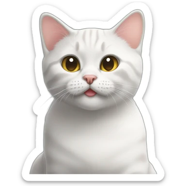 british short-hair cat kissing sticker
