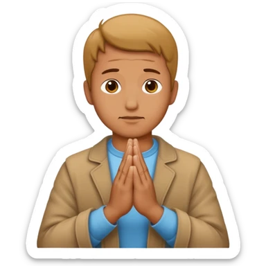 make praying man emoji looks exactly using default iphone emoji icons like man, and pray hands sticker