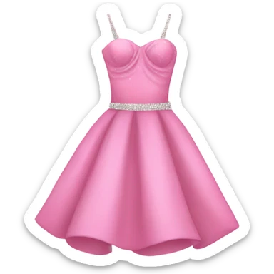 Pink prom dress sticker