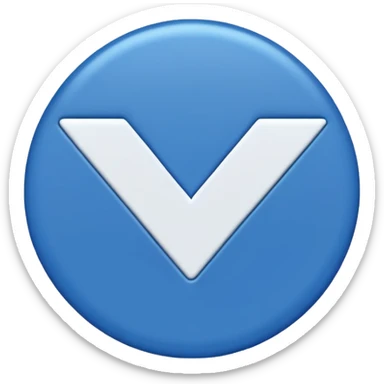 A blue circle with a white checkmark inside (dark blue checkmark) sticker