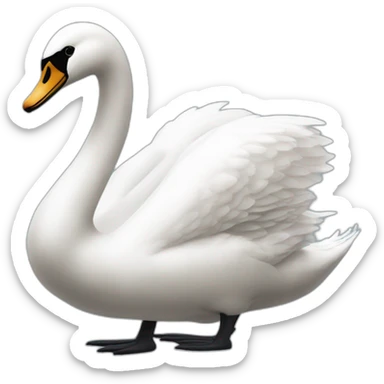 Cisne de color negro sticker