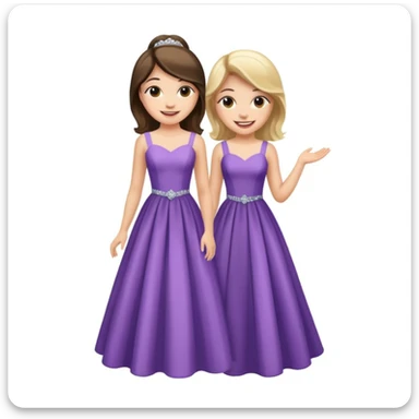 girls in a prom sticker