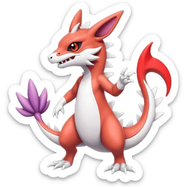 Stitch-Salandit-Noibat-Zangoose-fusion, full body sticker