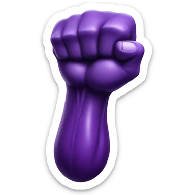 muscle arm, eggplant sticker
