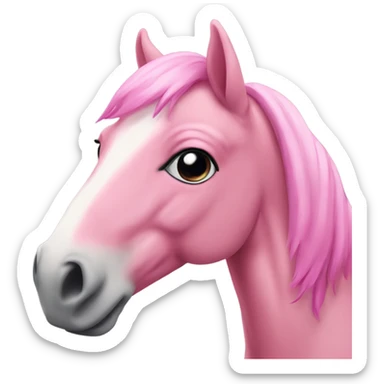 Pink horse sticker