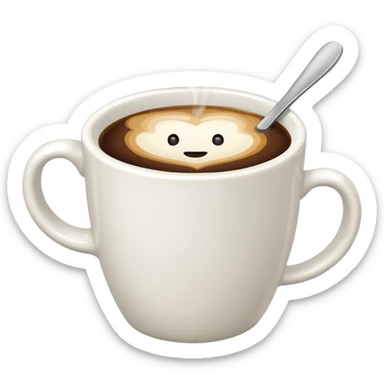 flat white coffee cup without face sticker