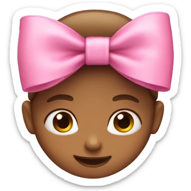 pink bow  sticker