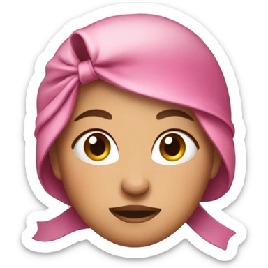 Blushed Woman with a ribbon on her head and sparkles around her  sticker