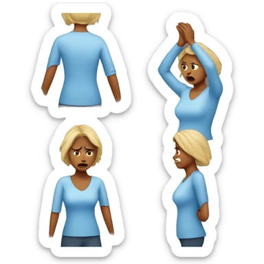 Upset woman sticker