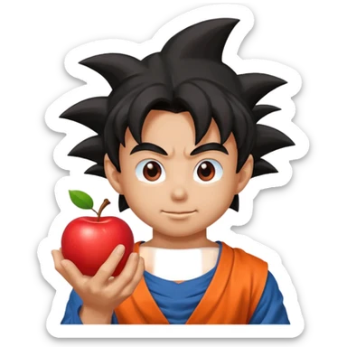 combine a fruit and goku sticker