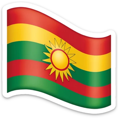 Kurdish flag with this modèle of flag 🇬🇭 sticker