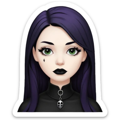 Raven goth sticker