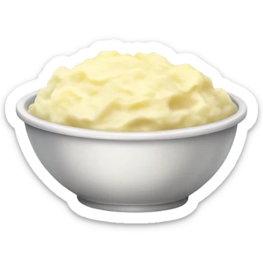 bowl of mashed potatoes with butter sticker