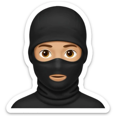 Man in black balaclava sticker