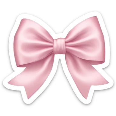 Light pink satin bow sticker