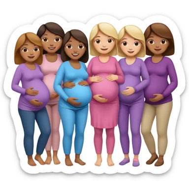 a group of Pregnant women  sticker