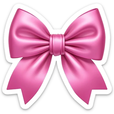 Pink bow sticker