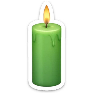 Yeşil mum sticker