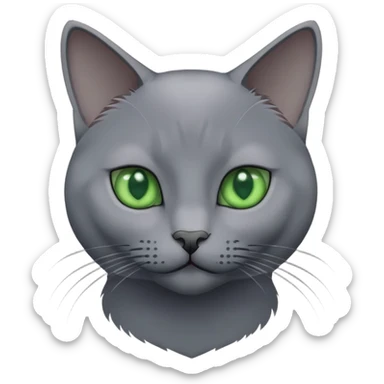 russian blue cat  sticker