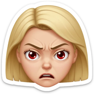 Angry girl sticker