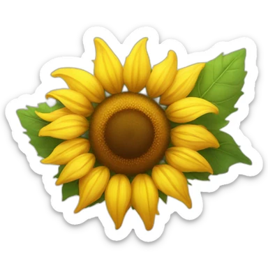 Radiant sunflower sticker