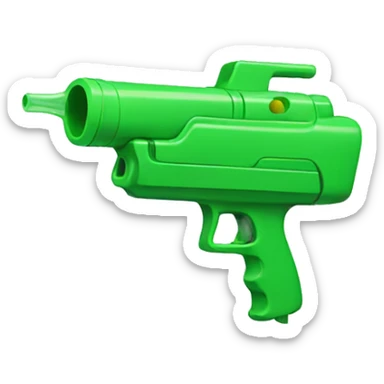 green water gun sticker
