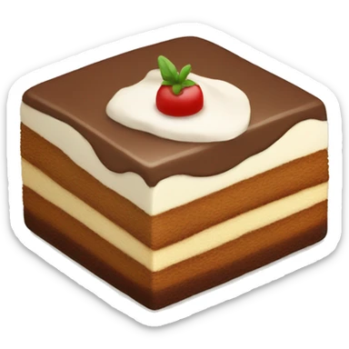 a square tiramisu sticker
