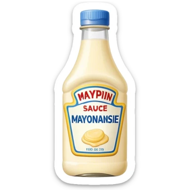 mayonnaise sauce bottle sticker