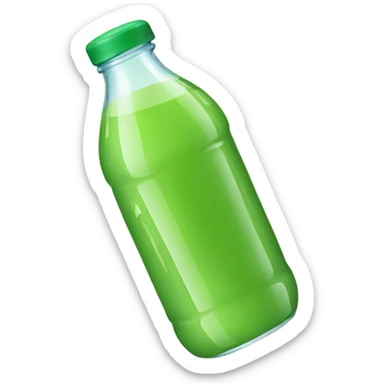 Bottled green juice sticker