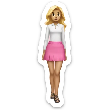 Pink mini skirt sticker