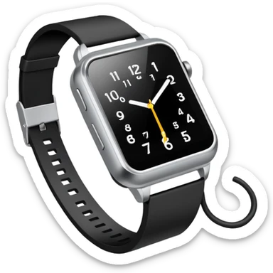 telephone positioned directly under a wristwatch sticker