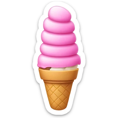pink nails holding ice cream sticker