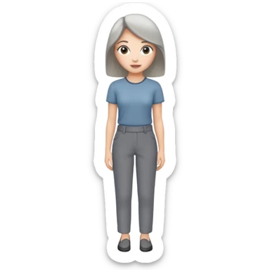 grey trousers female sticker