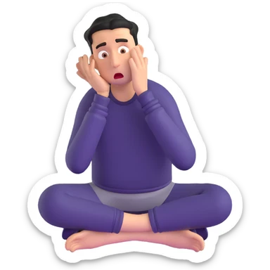 anxious man desperately begging and pleading expression saying please don't leave me sticker