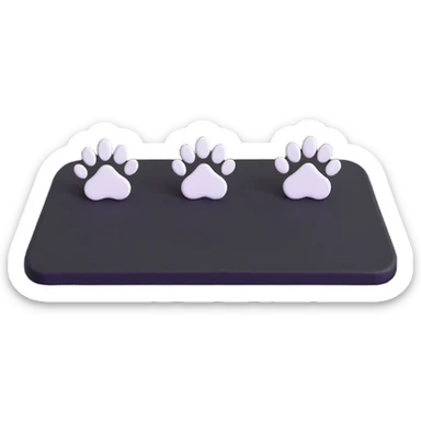 two puppy paws with a white heart on the pad sticker