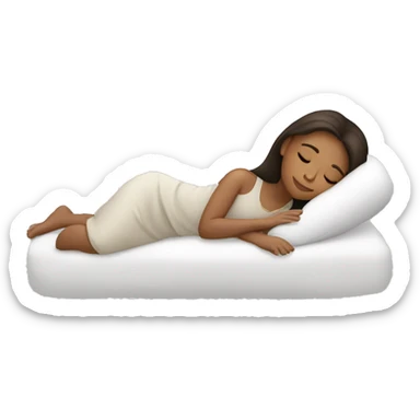 Brunette girl sleeping sticker