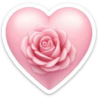 Emoji de corazón rosa pastel sticker