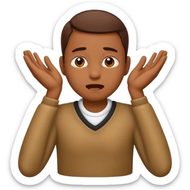 An emoji with hands on their neck and squeezing hard they looked stressedn sticker